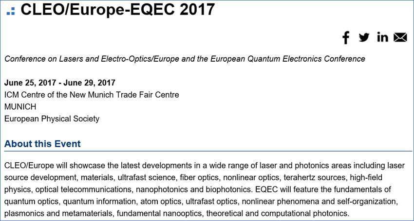 CLEO/Europe-EQEC