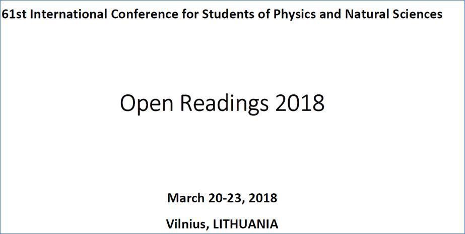 2018 Open Readings 2018 Programme and Abstracts